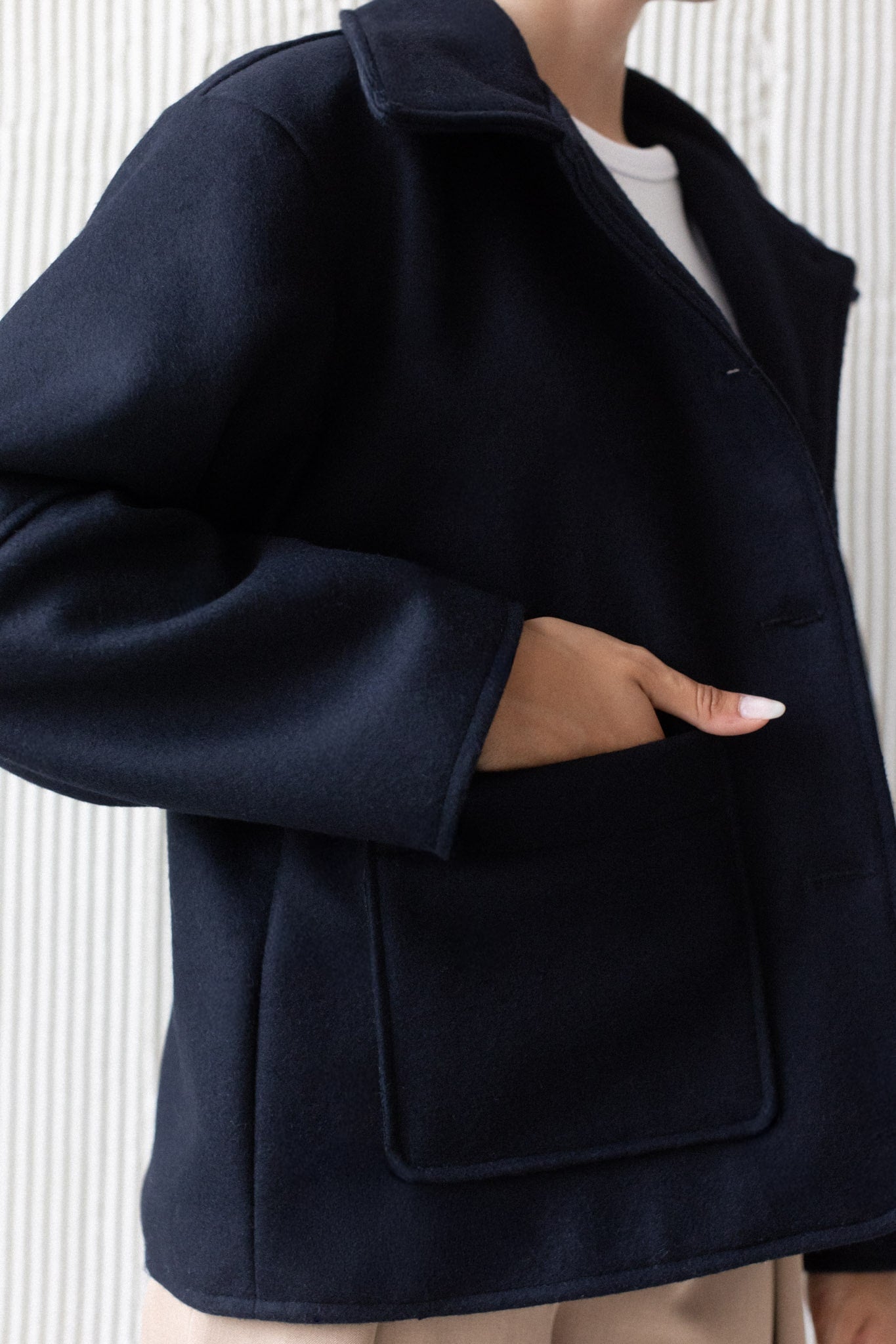 Tiera Wool Coat navy