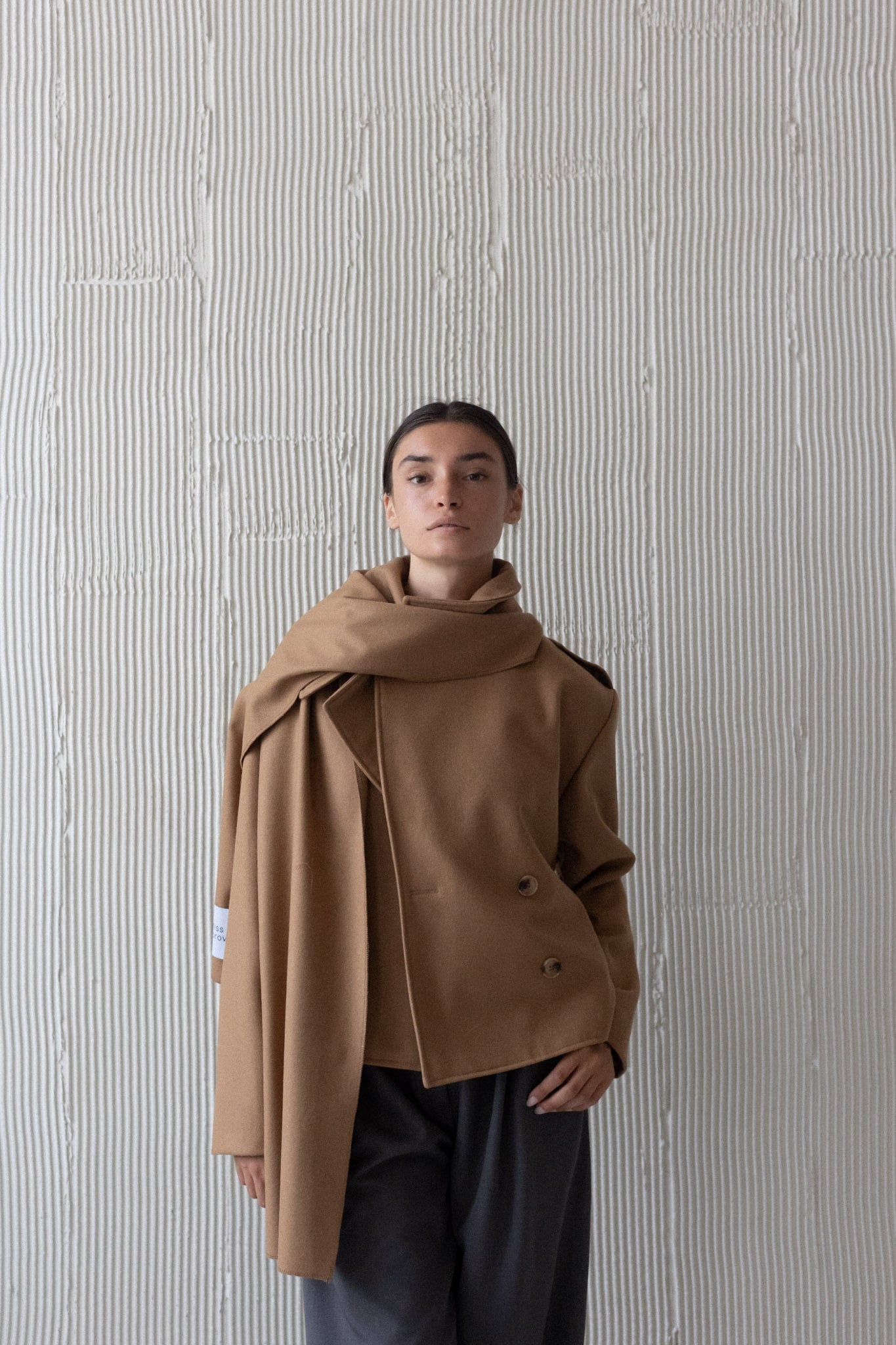 Frieda Wool Scarf beige