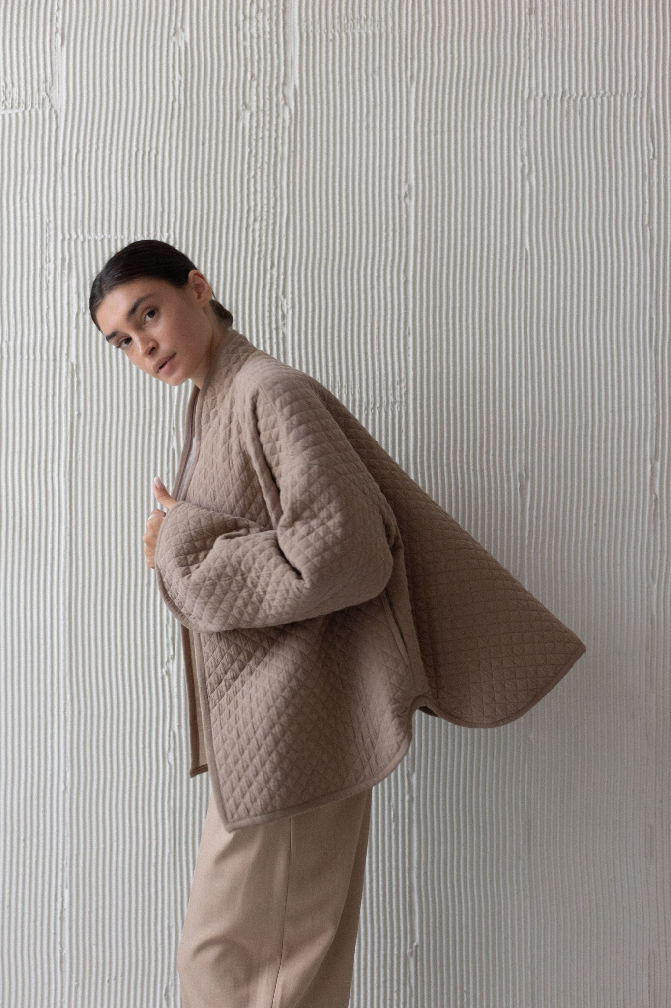 Lena Quilted Jacket beige