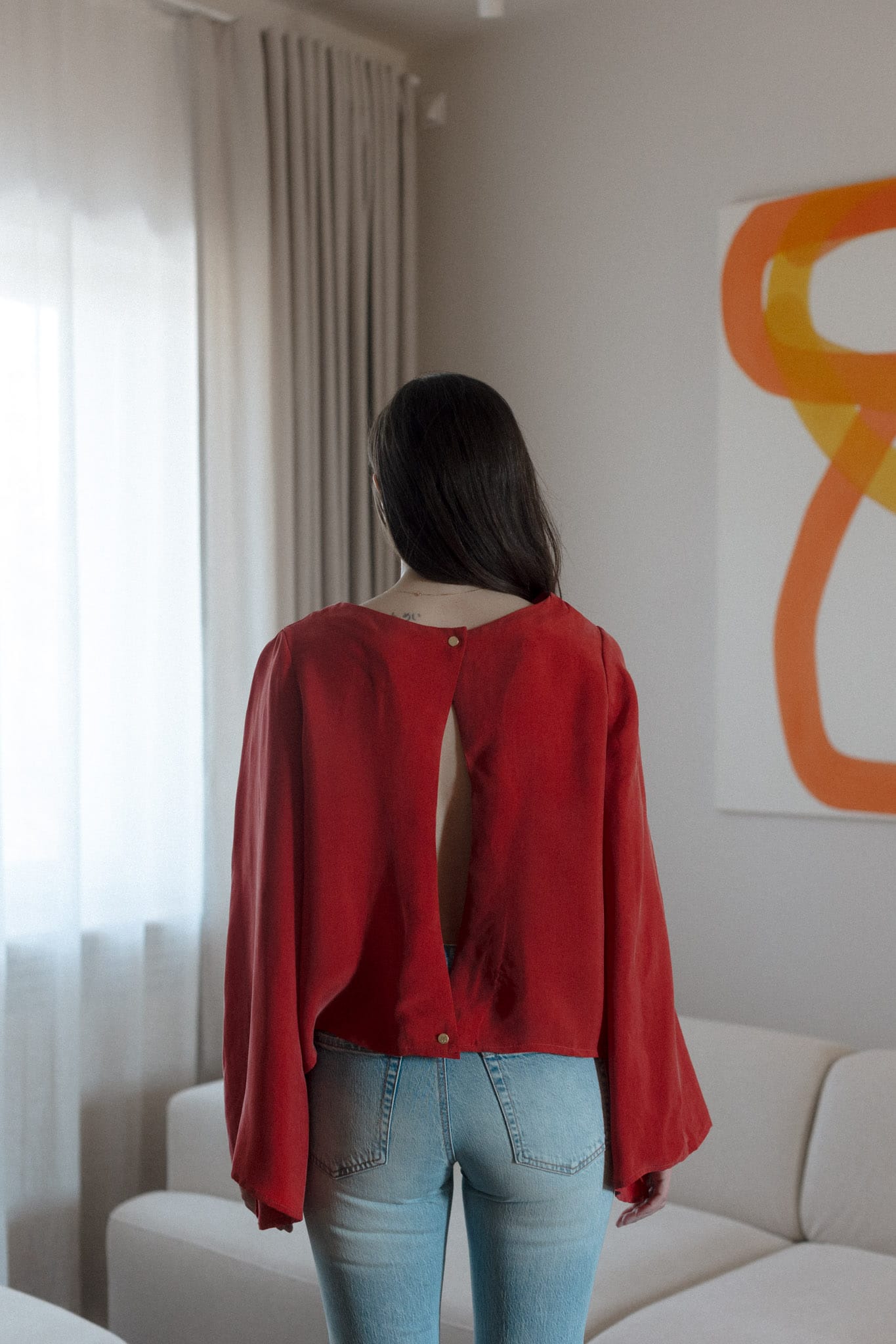 Santorini Blouse Red