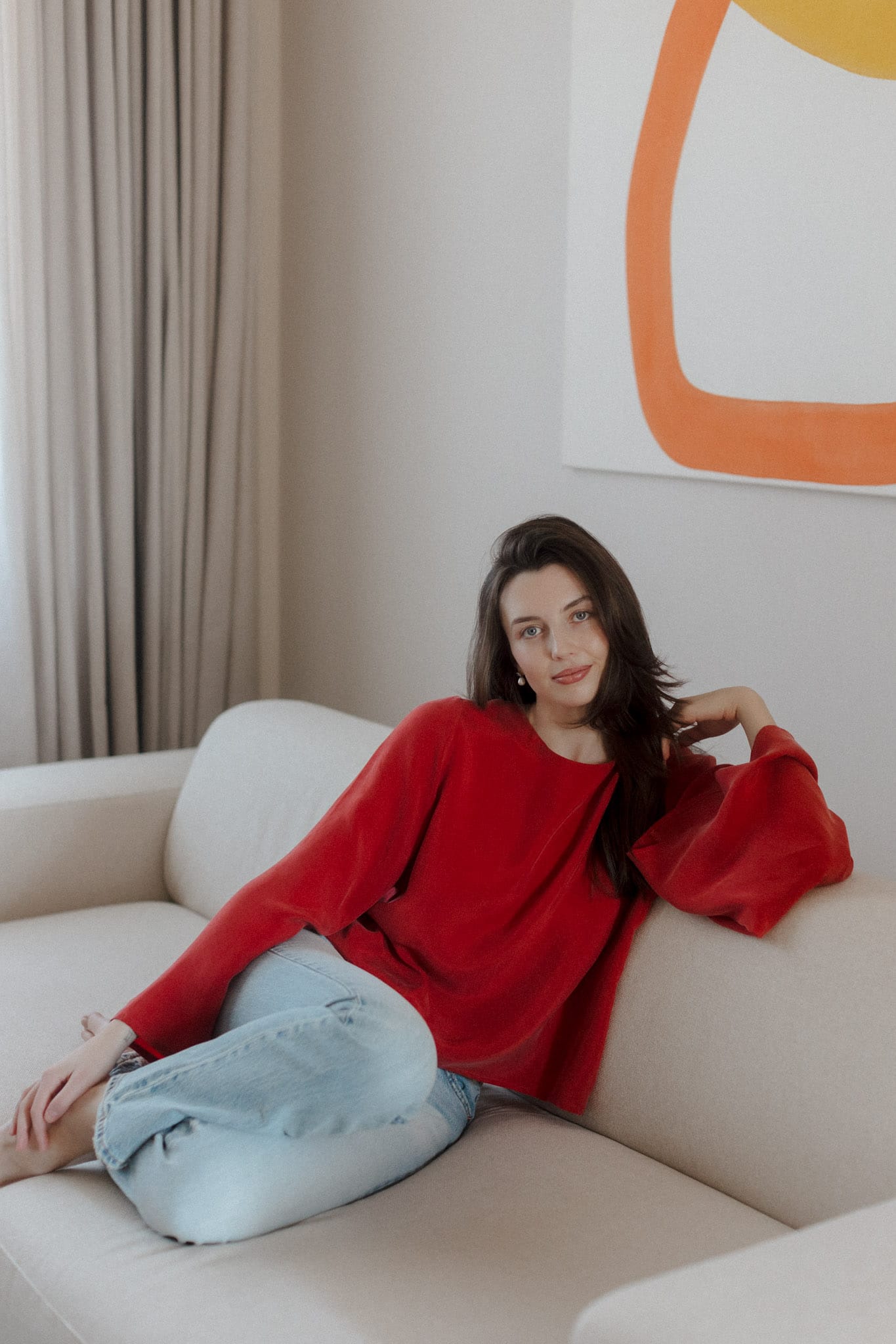 Santorini Blouse Red