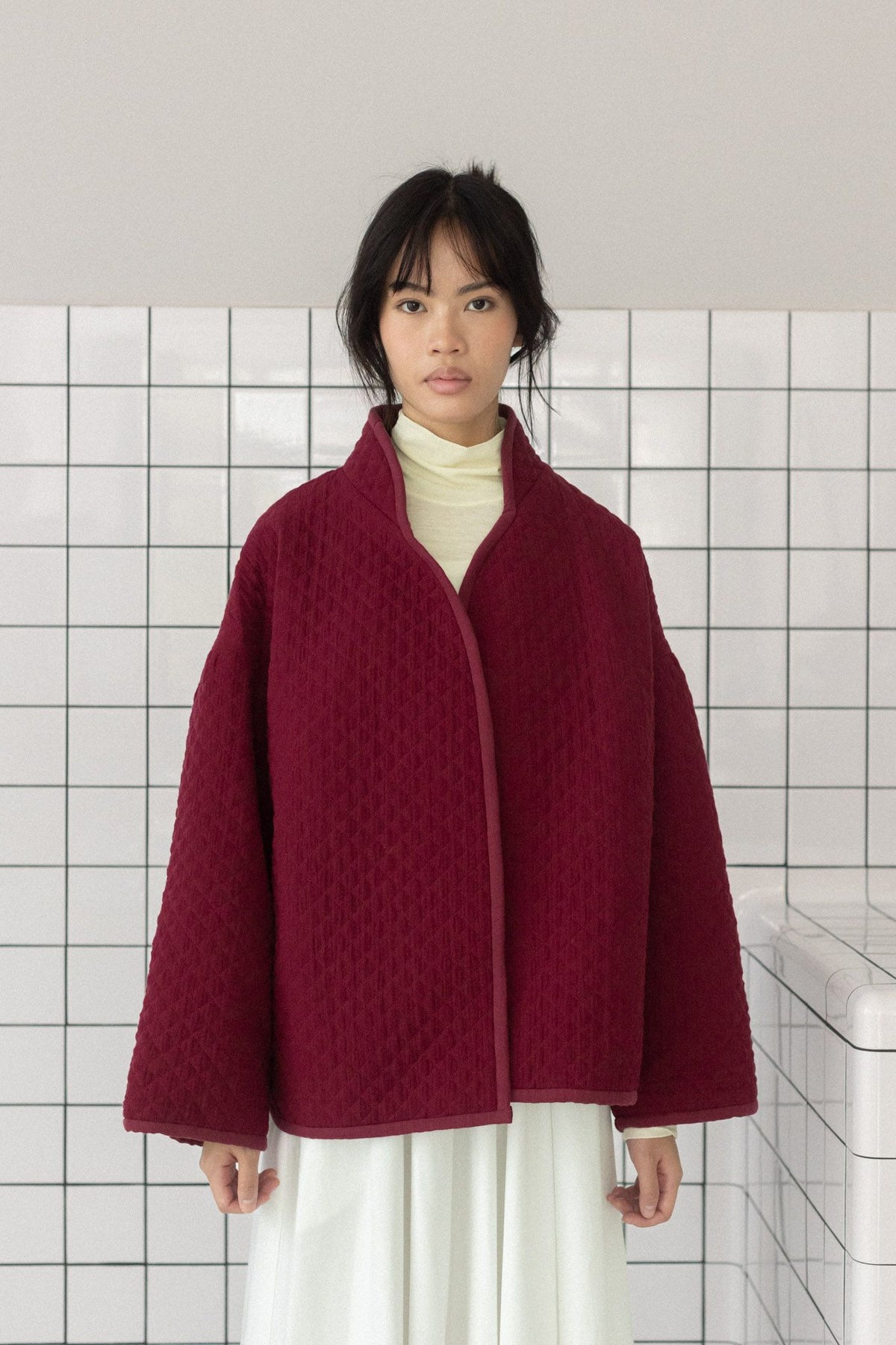 Lena Quilted Jacket berry