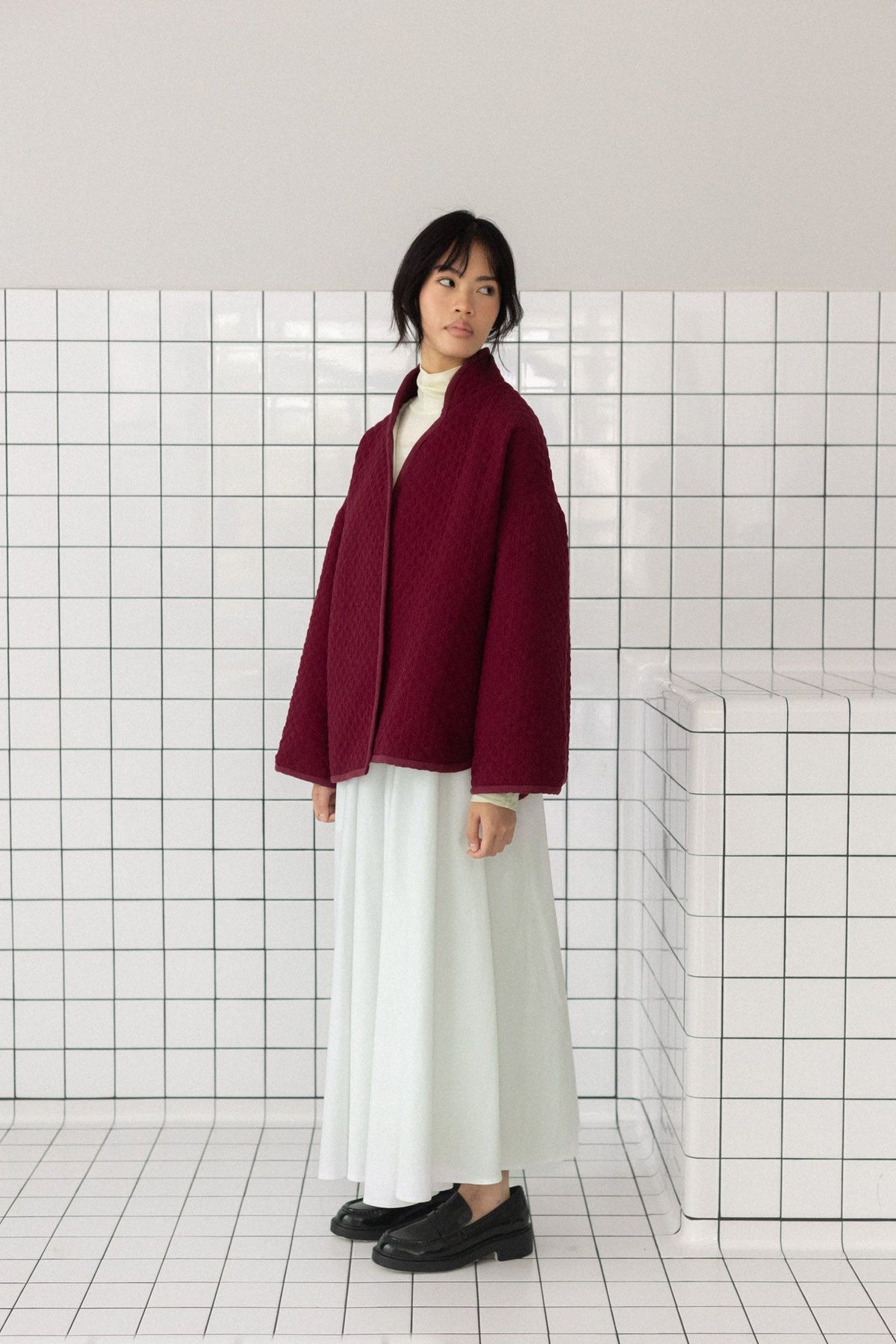 Lena Quilted Jacket berry