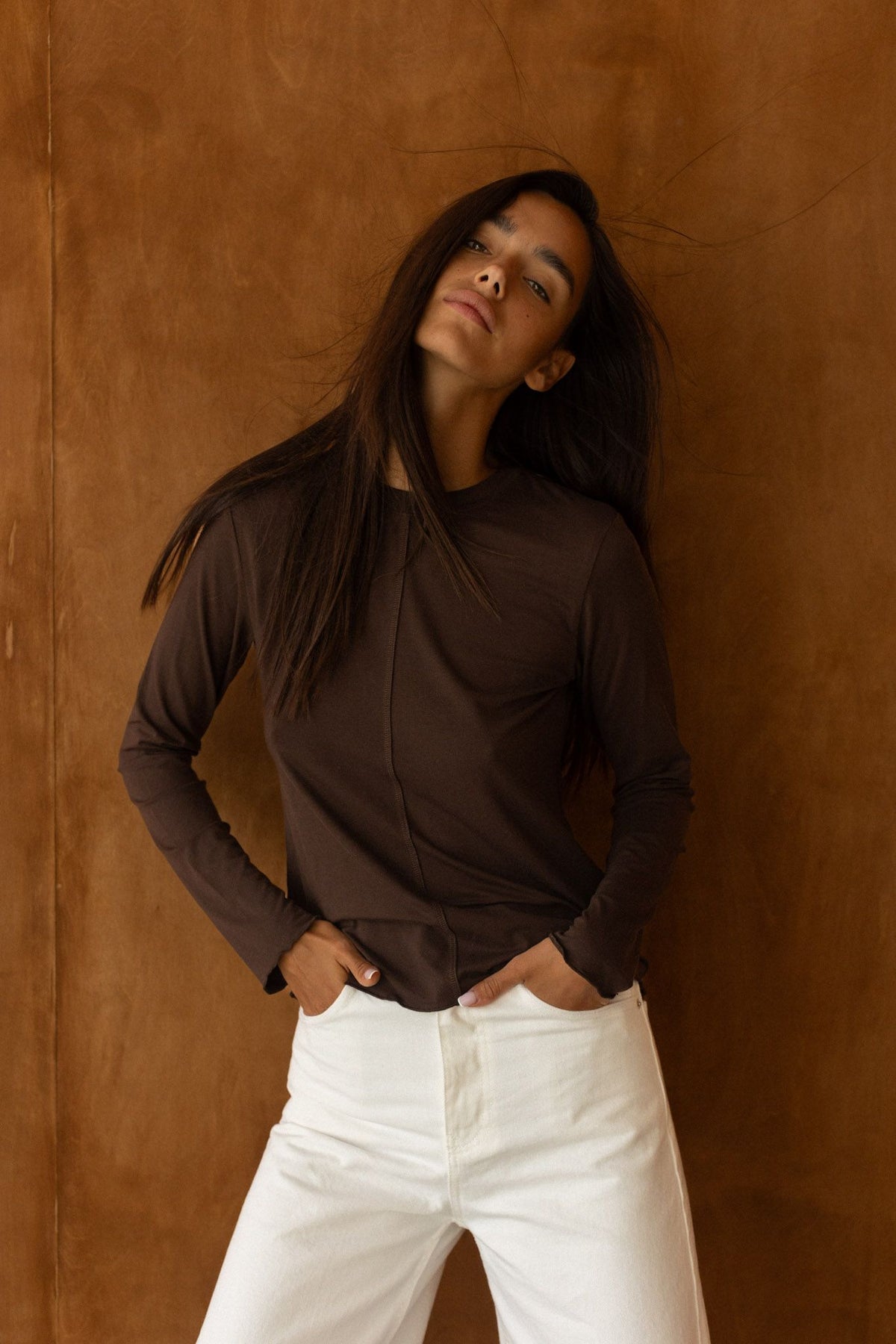 Woollen L/S No.4 chocolate