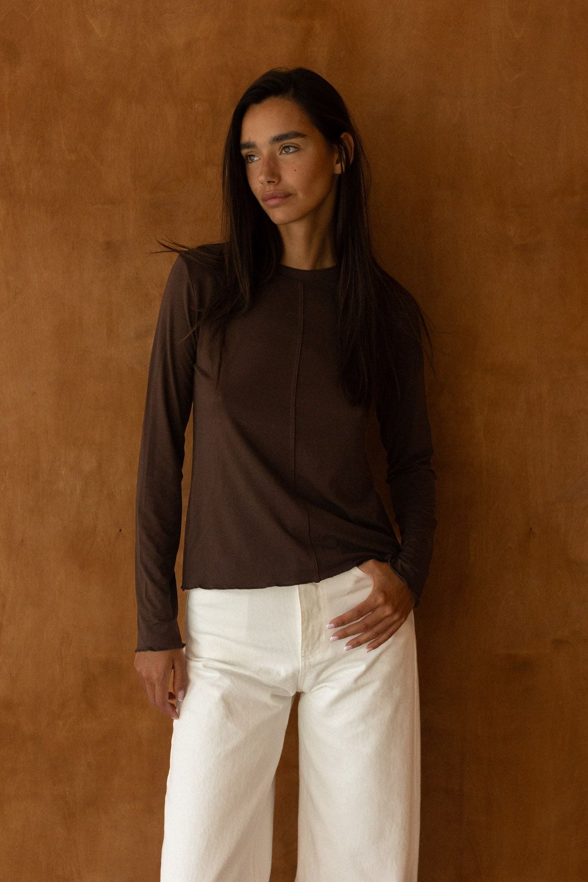 Woollen L/S No.4 chocolate