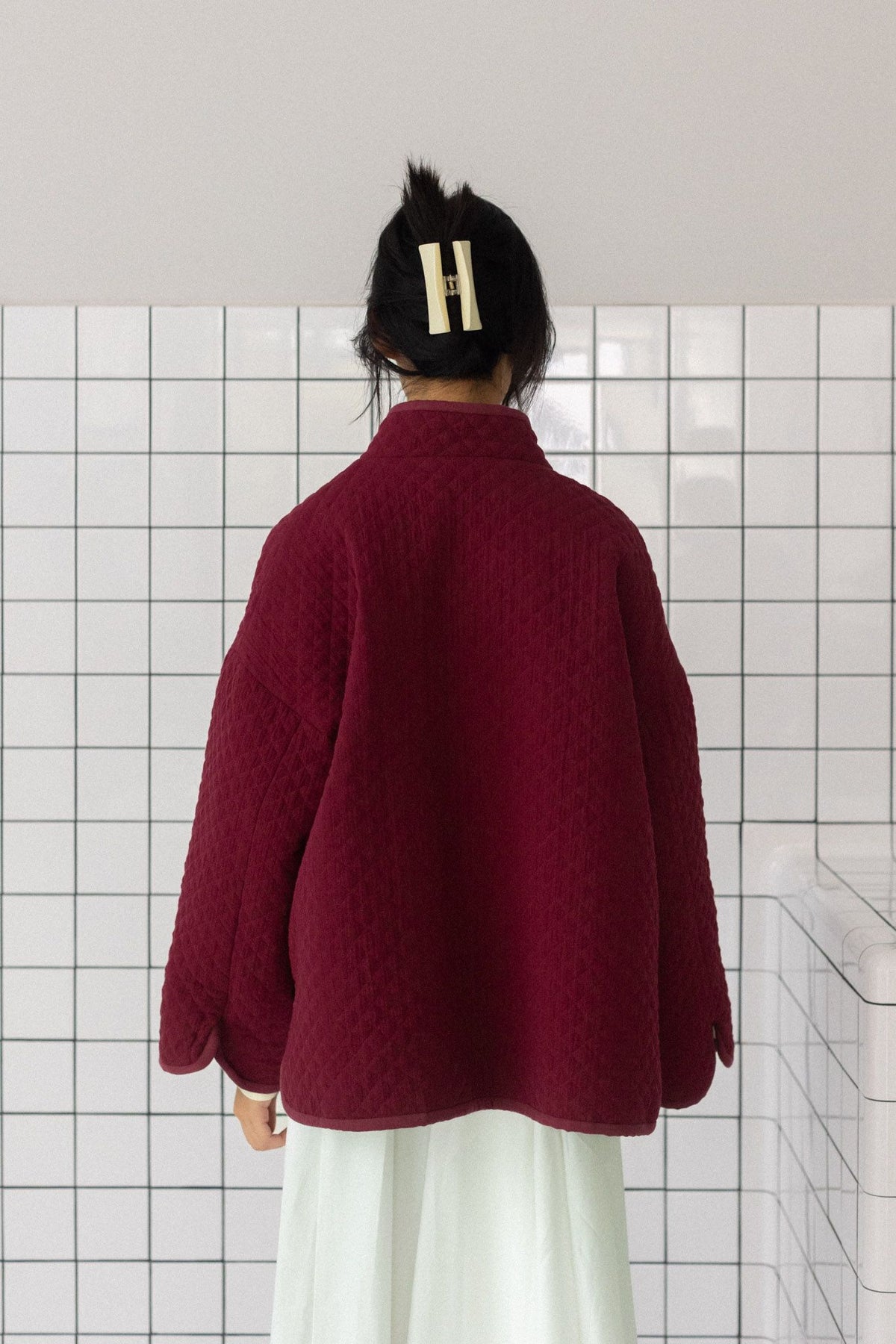 Lena Quilted Jacket berry