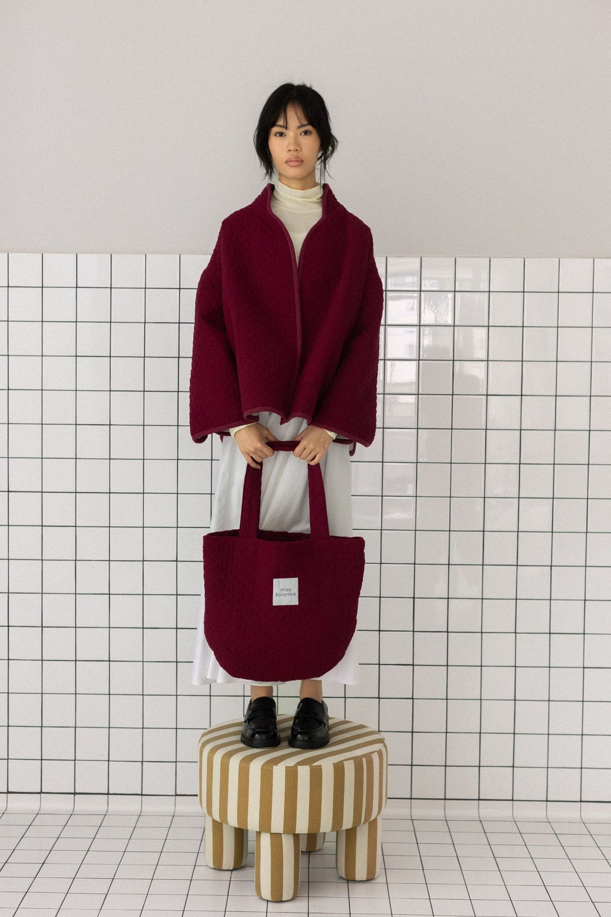 Lena Quilted Jacket berry