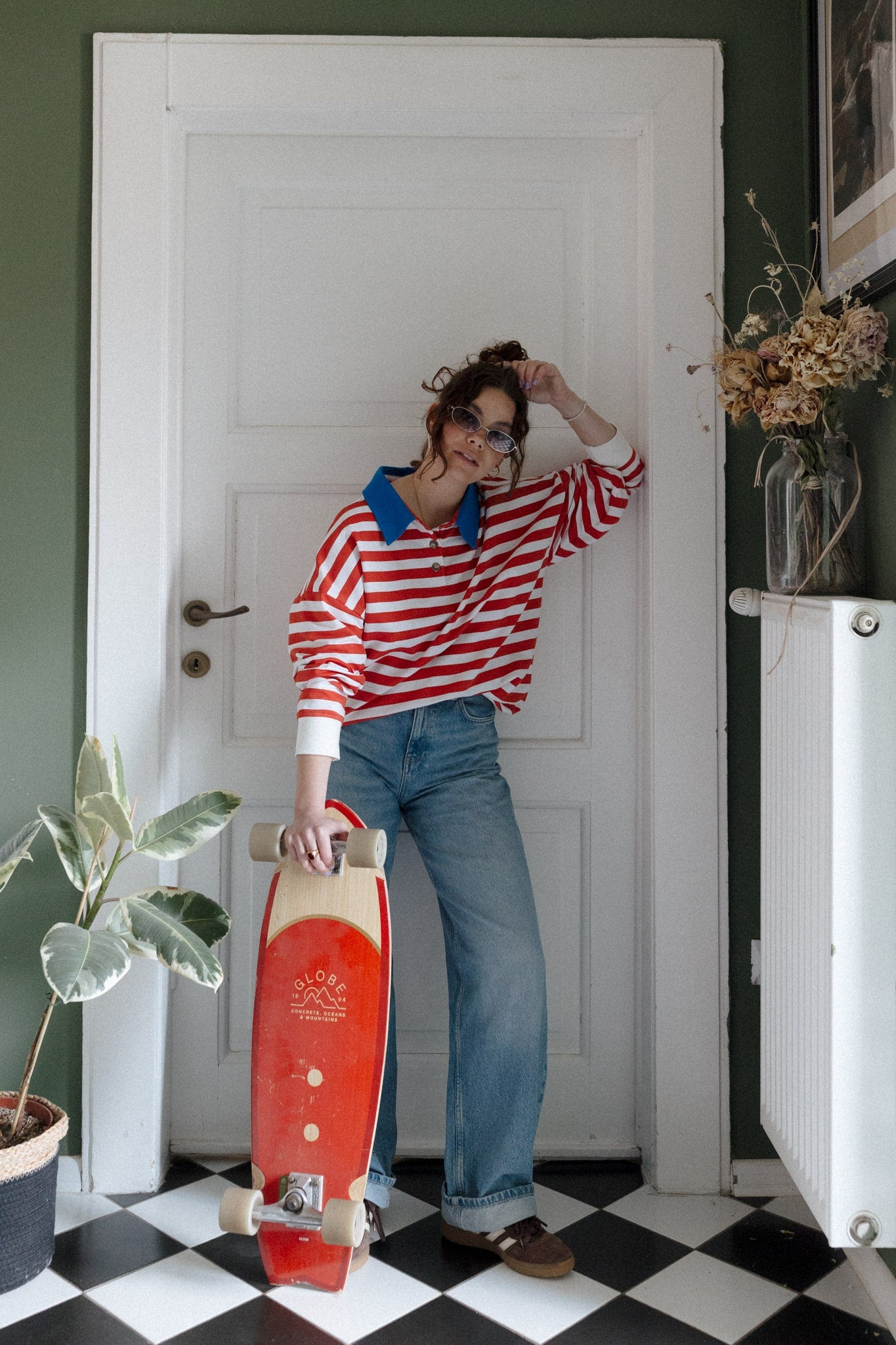 Stripe Affair L/S Brick