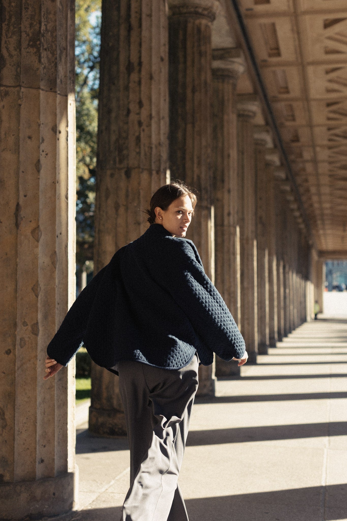 Lena Quilted Jacket navy blue