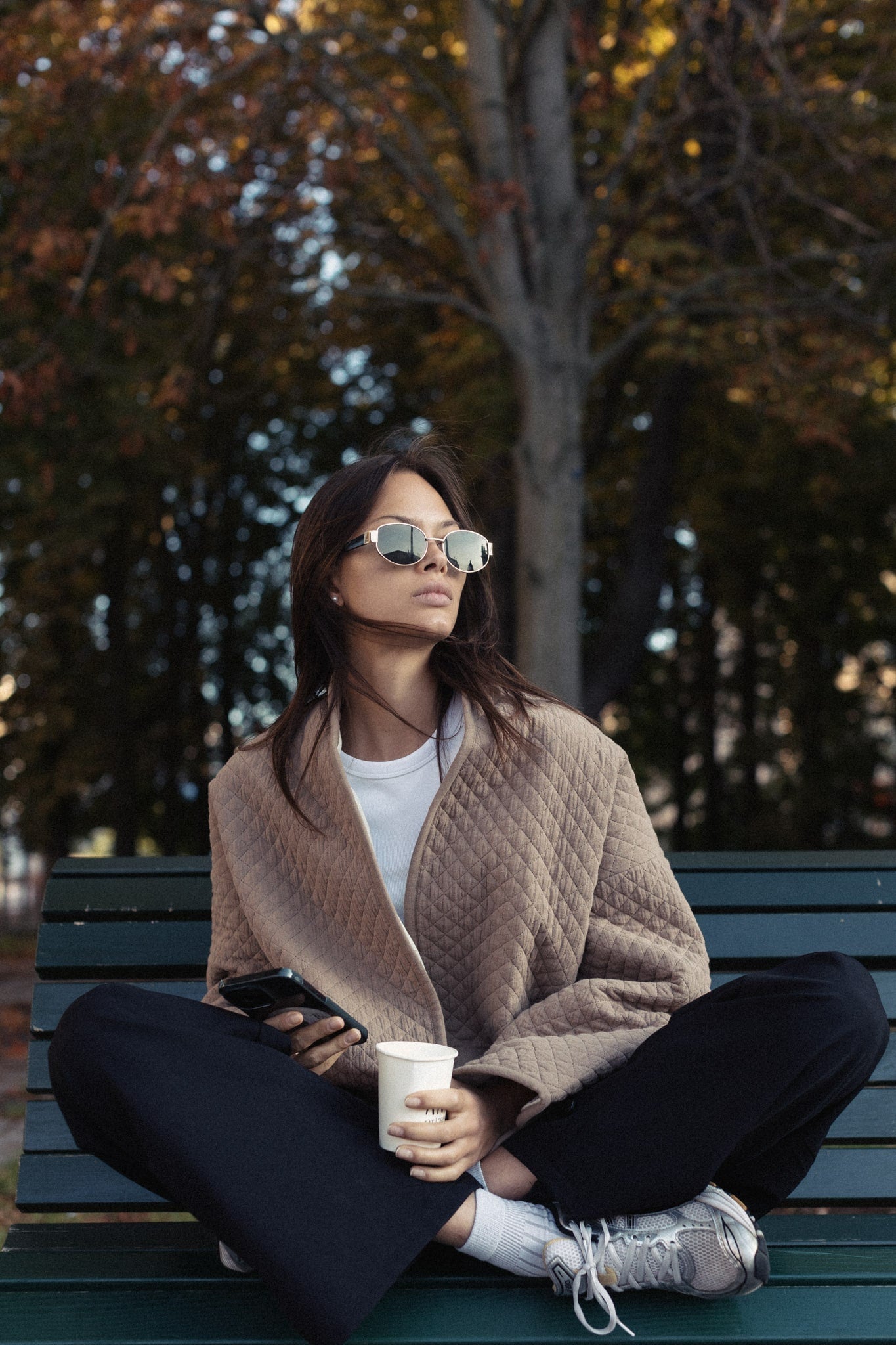Lena Quilted Jacket beige