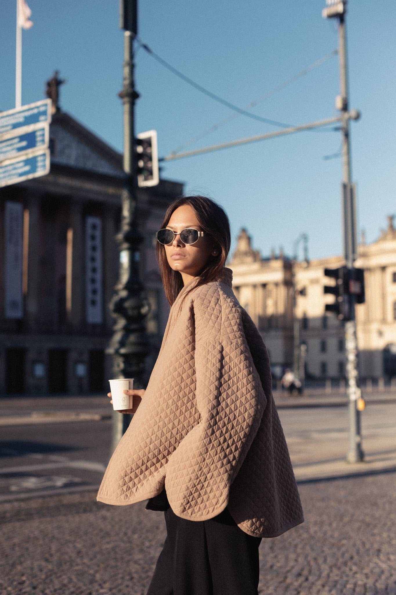 Lena Quilted Jacket beige