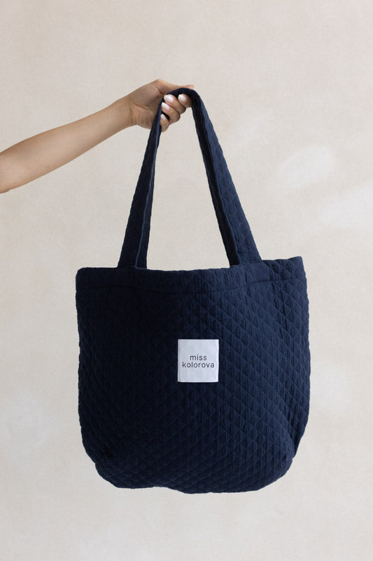Clara Quilted Bag navy blue