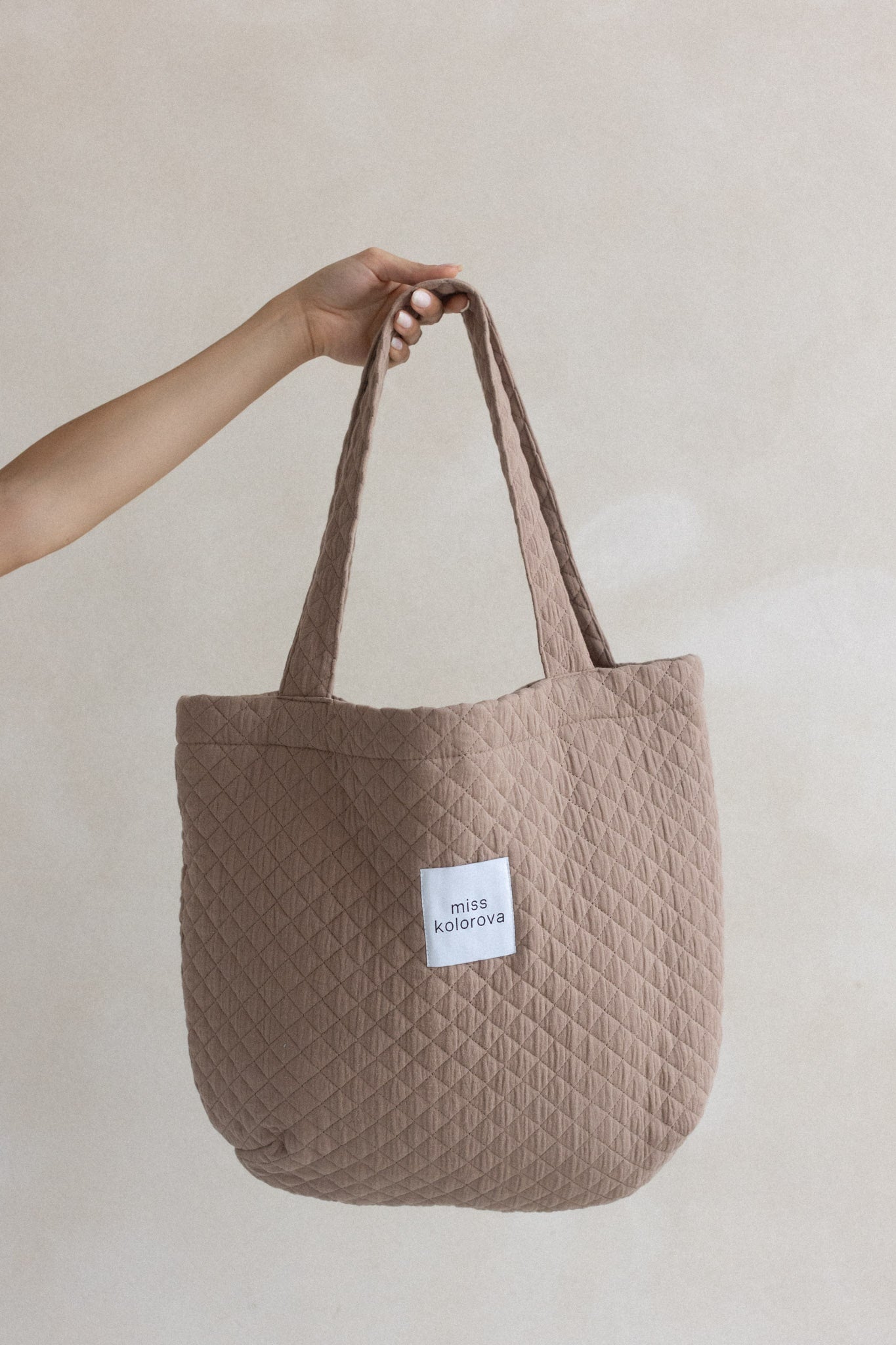 Clara Quilted Bag beige