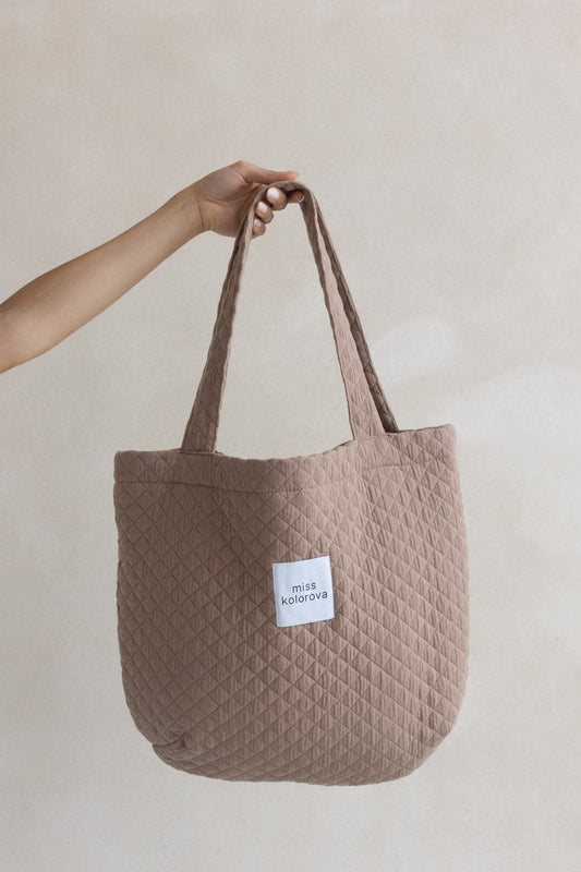 Clara Quilted Bag beige