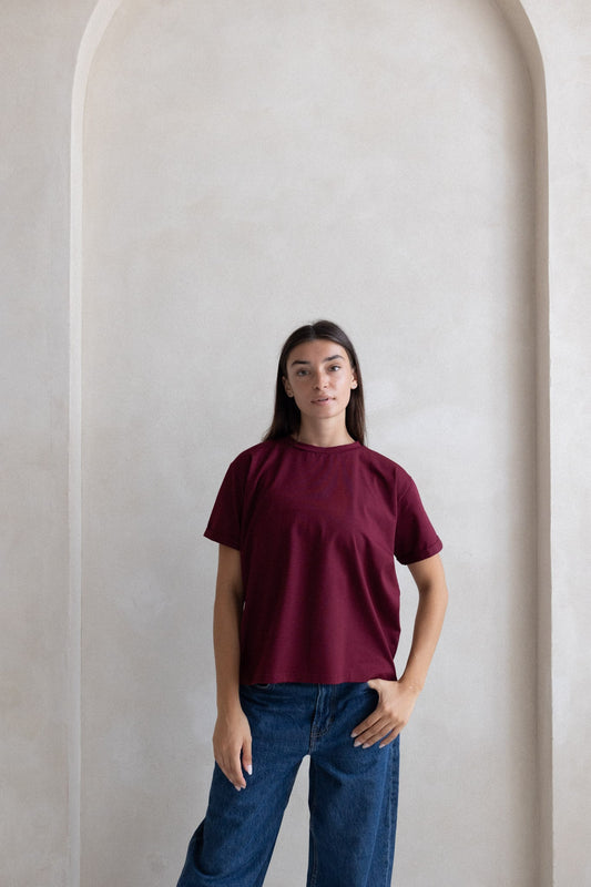 Tshirt No.3 bordeaux