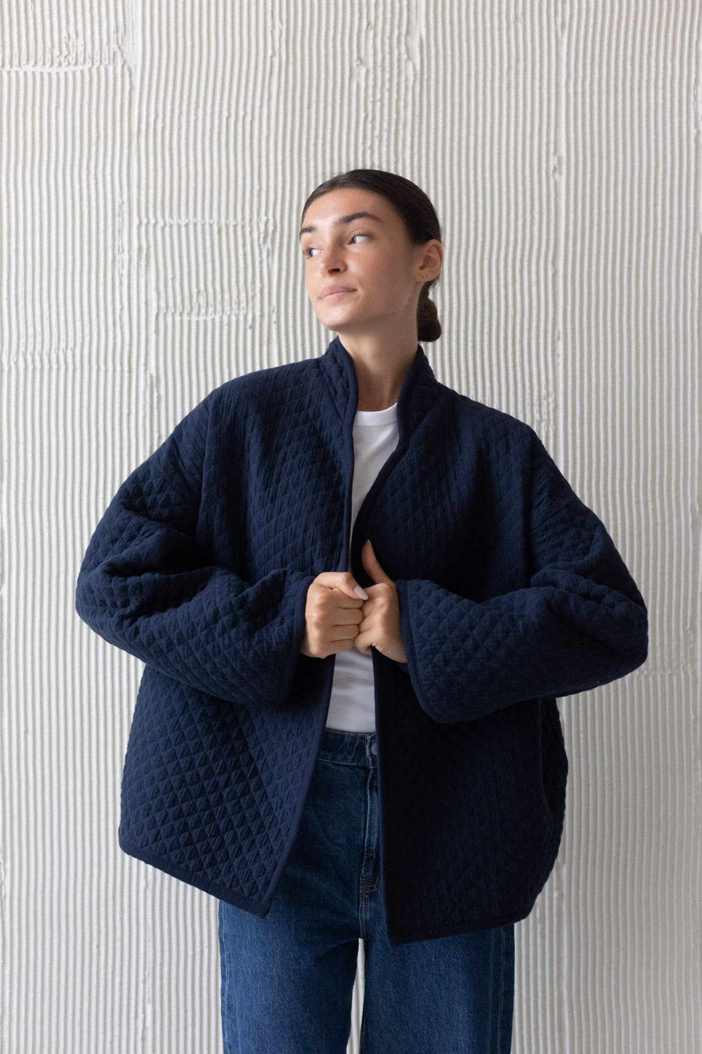 Lena Quilted Jacket navy blue