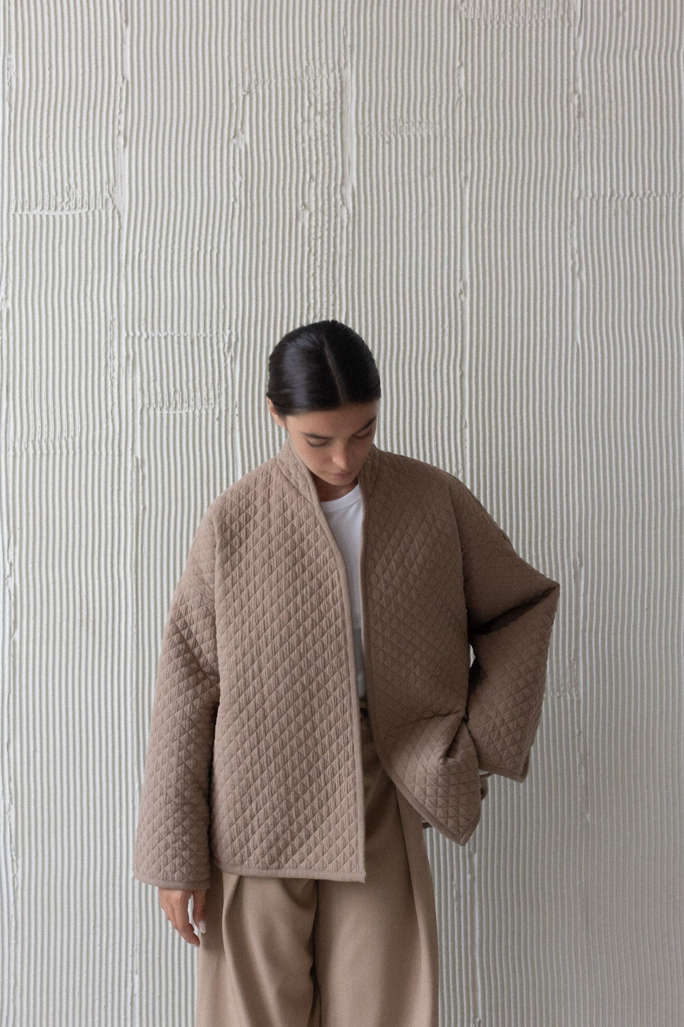 Lena Quilted Jacket beige