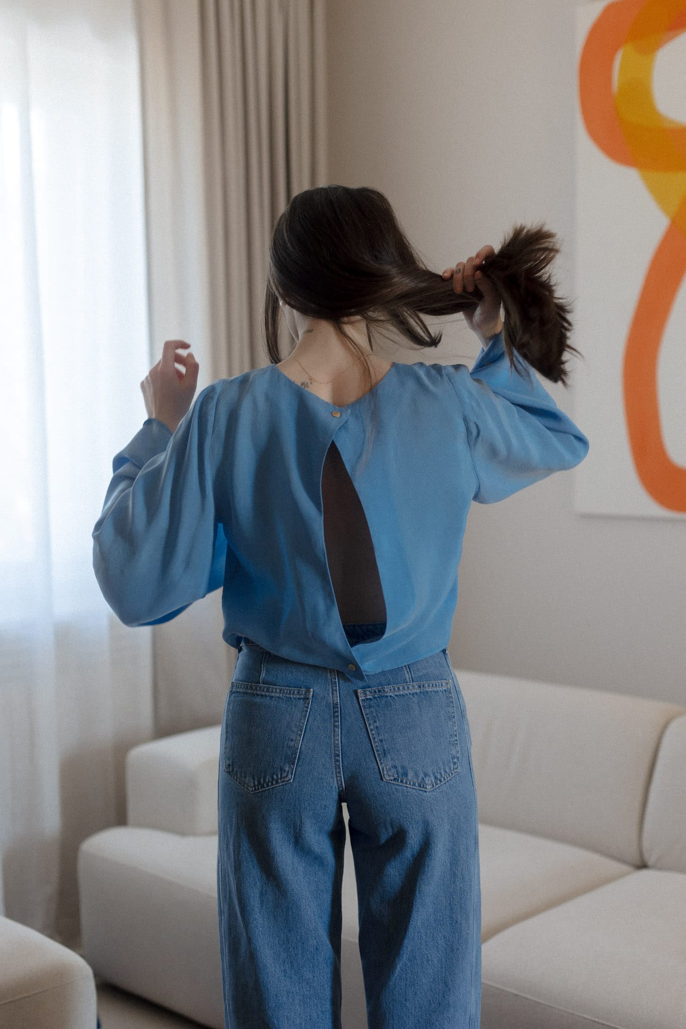 Santorini Blouse Blue