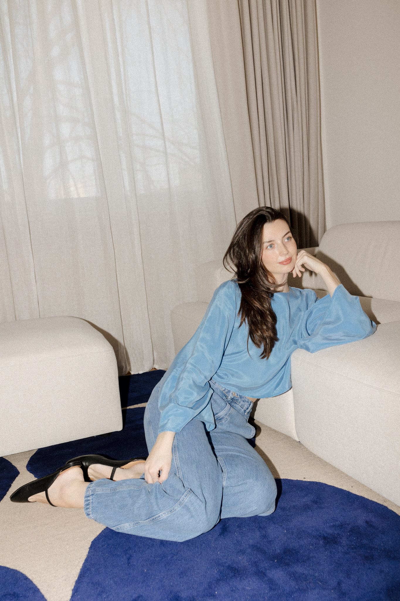 Santorini Blouse Blue