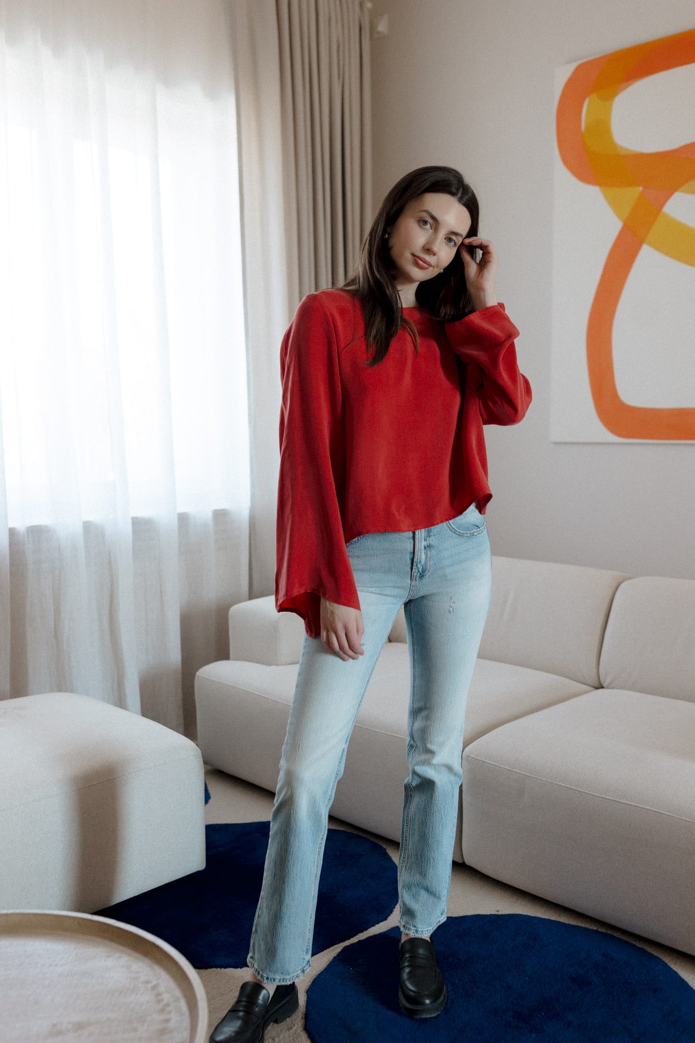Santorini Blouse Red