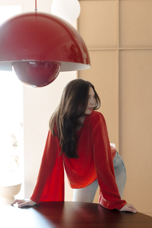 Santorini Blouse Red